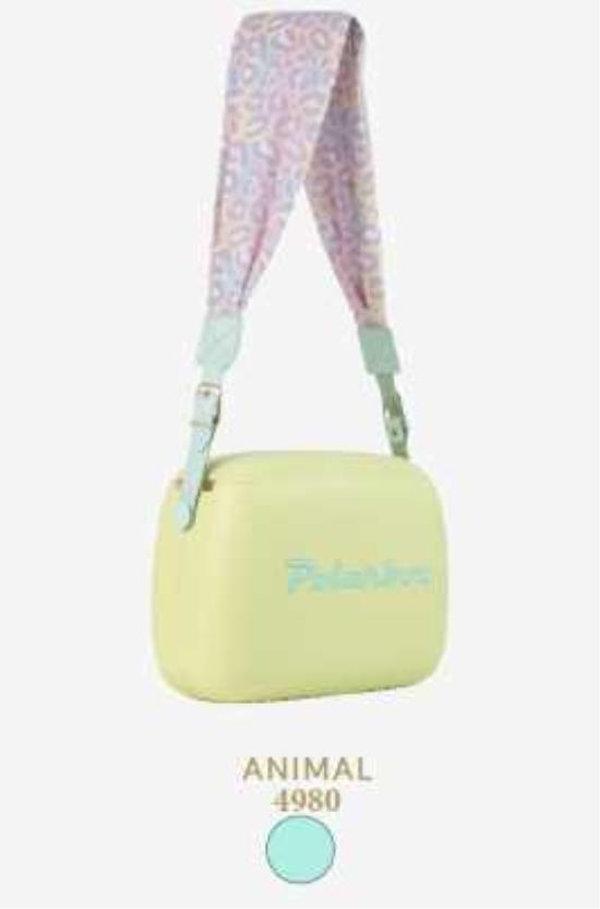 strap animal cuir cyan