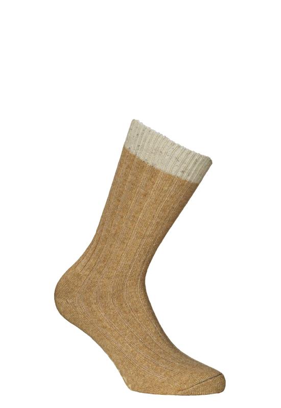 640101 Merino Silk Ribbed Crew Tan MSM