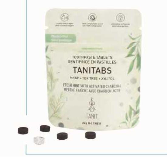 Dentifrice en pastilles - Menthe et Charbon sachet voyage