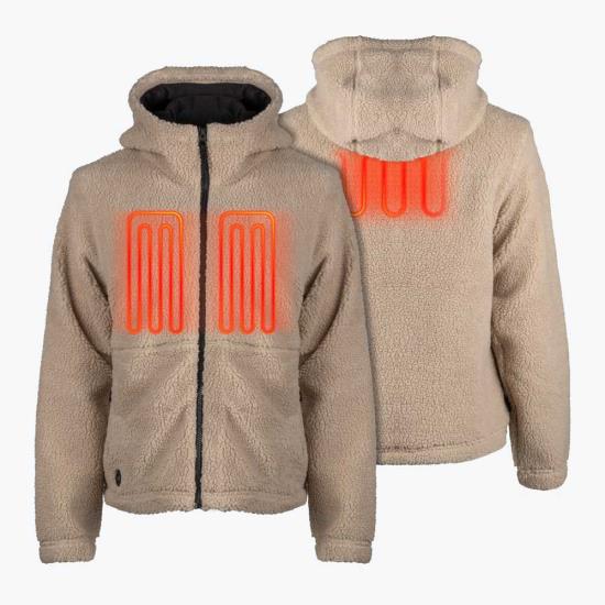 Womens-Heated-Jacket-Upland-Sherpa-Coffee-MD